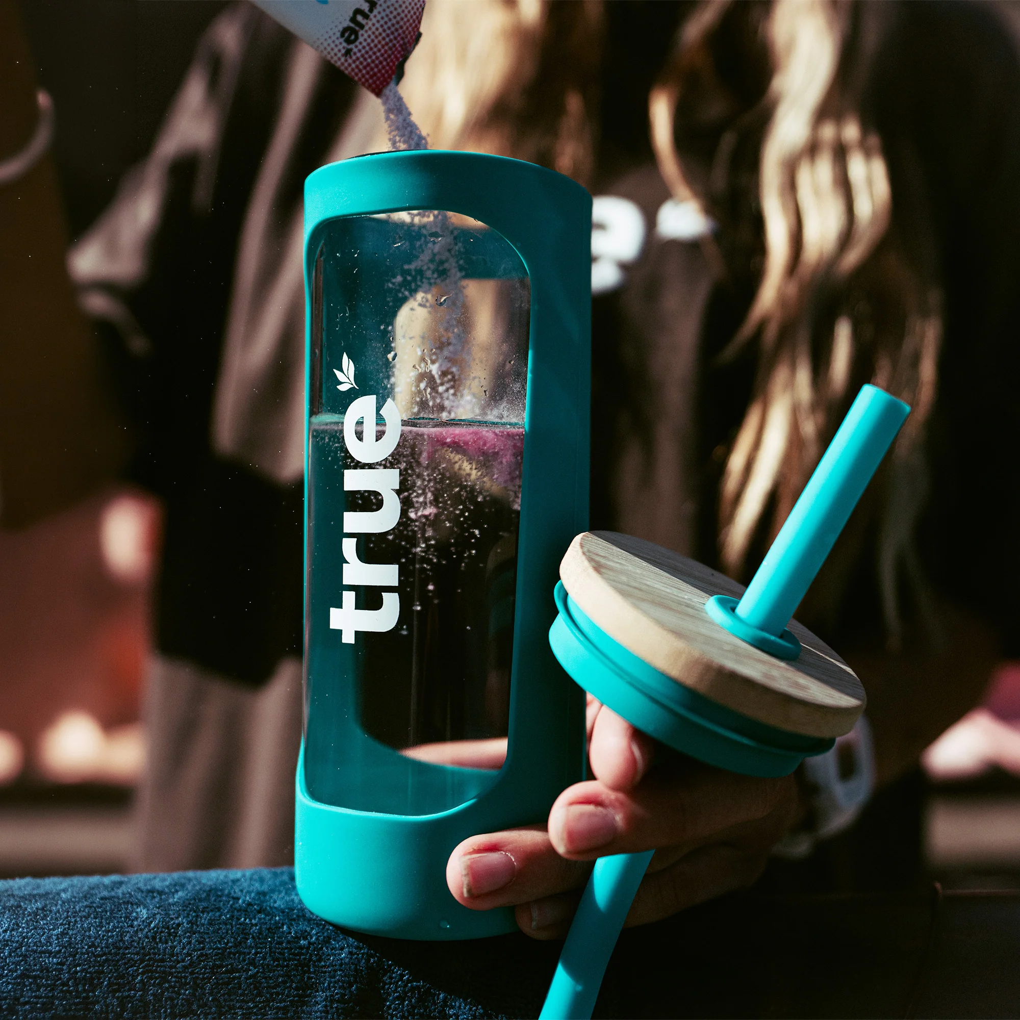 Glass Tumbler 550ML - Teal - Image 5