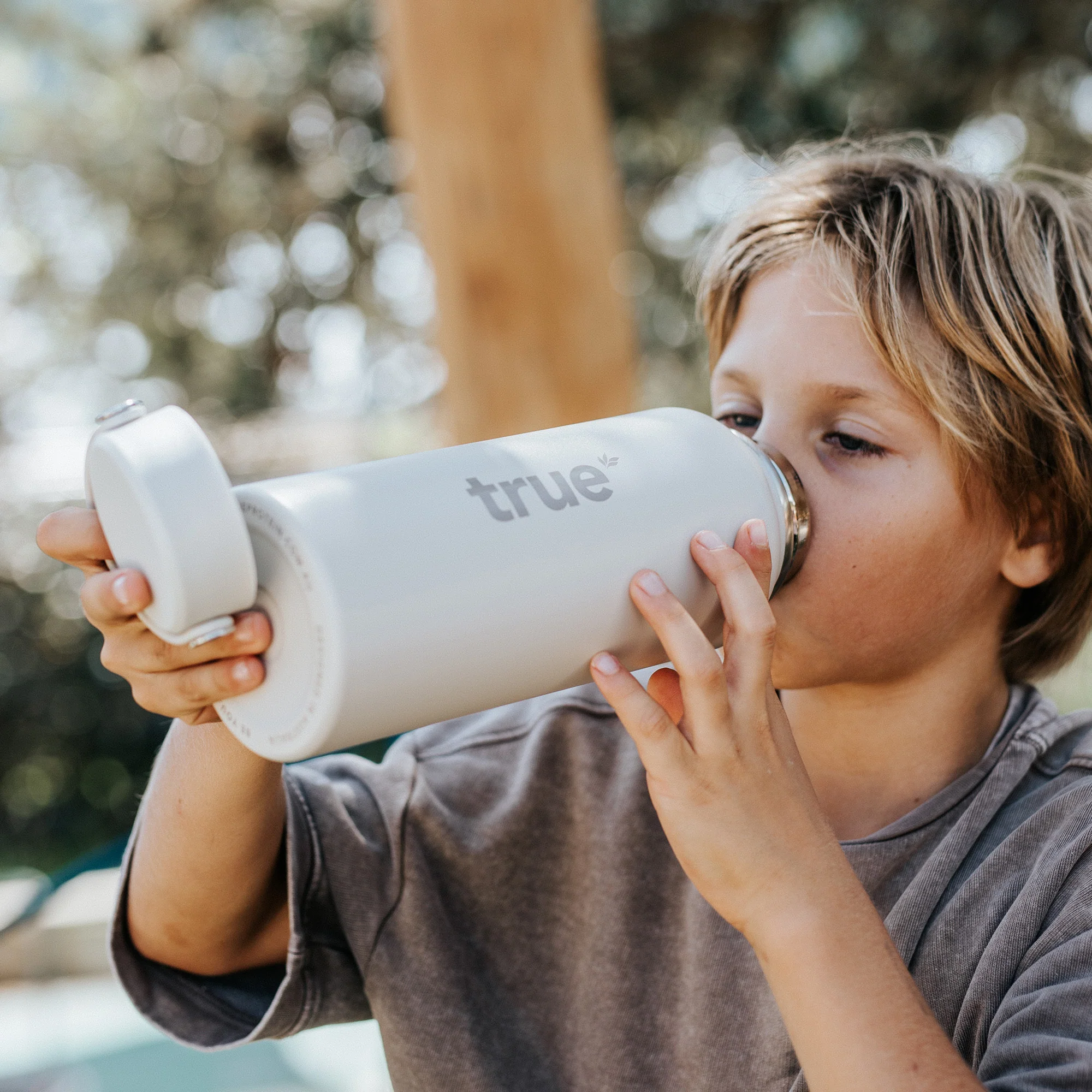 Insulated Water Bottle 1L - Sand - Image 5