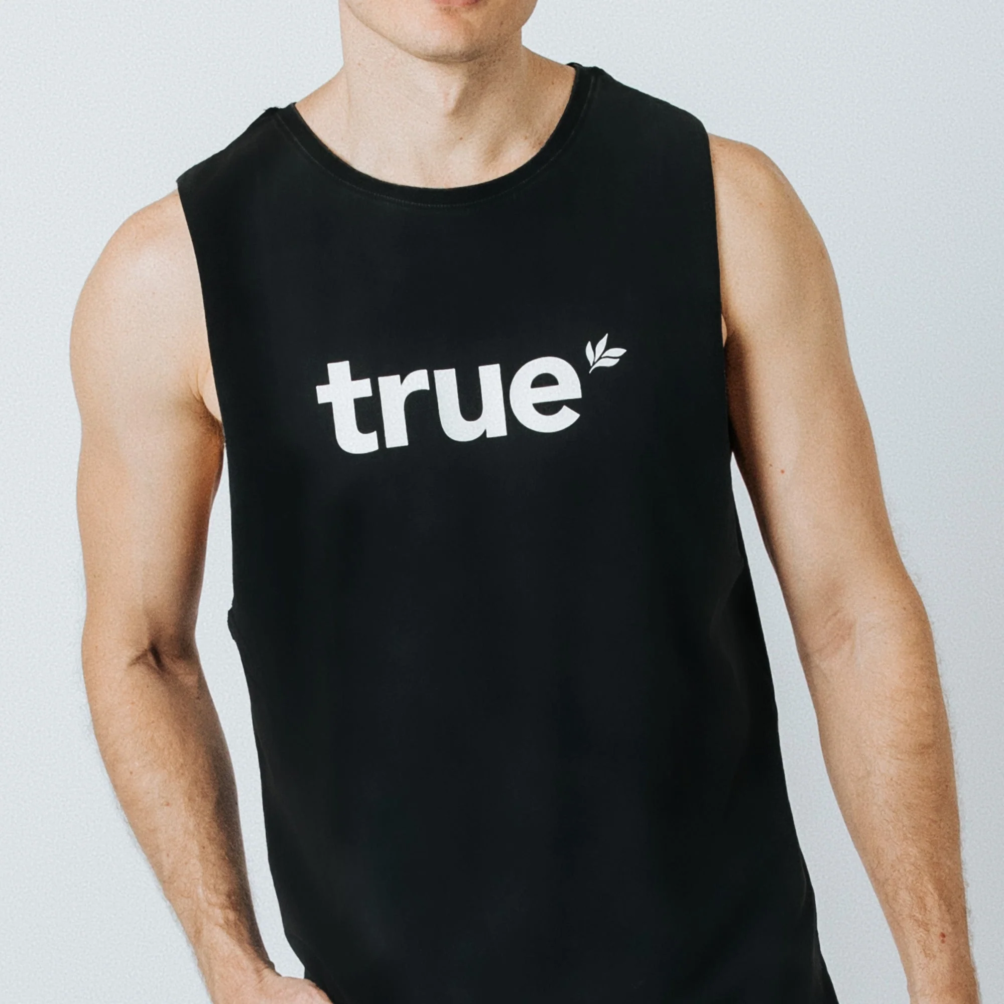 Mens Signature Large Logo Tank - Black [Colour: Black] - Image 3