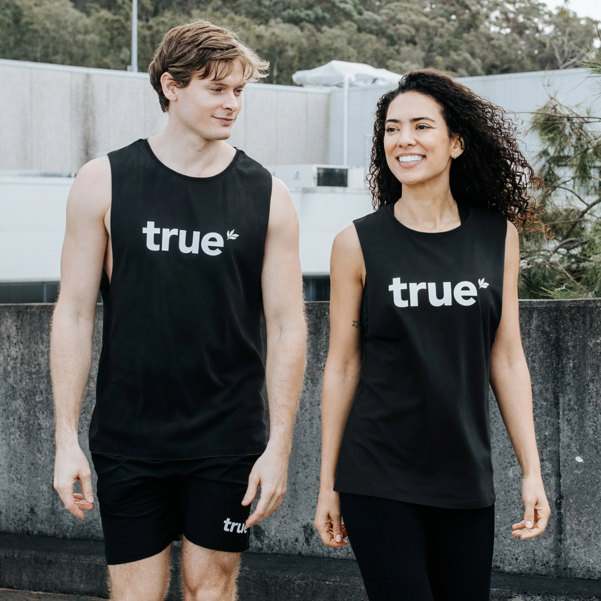 Mens Signature Large Logo Tank - Black [Colour: Black] - Image 6